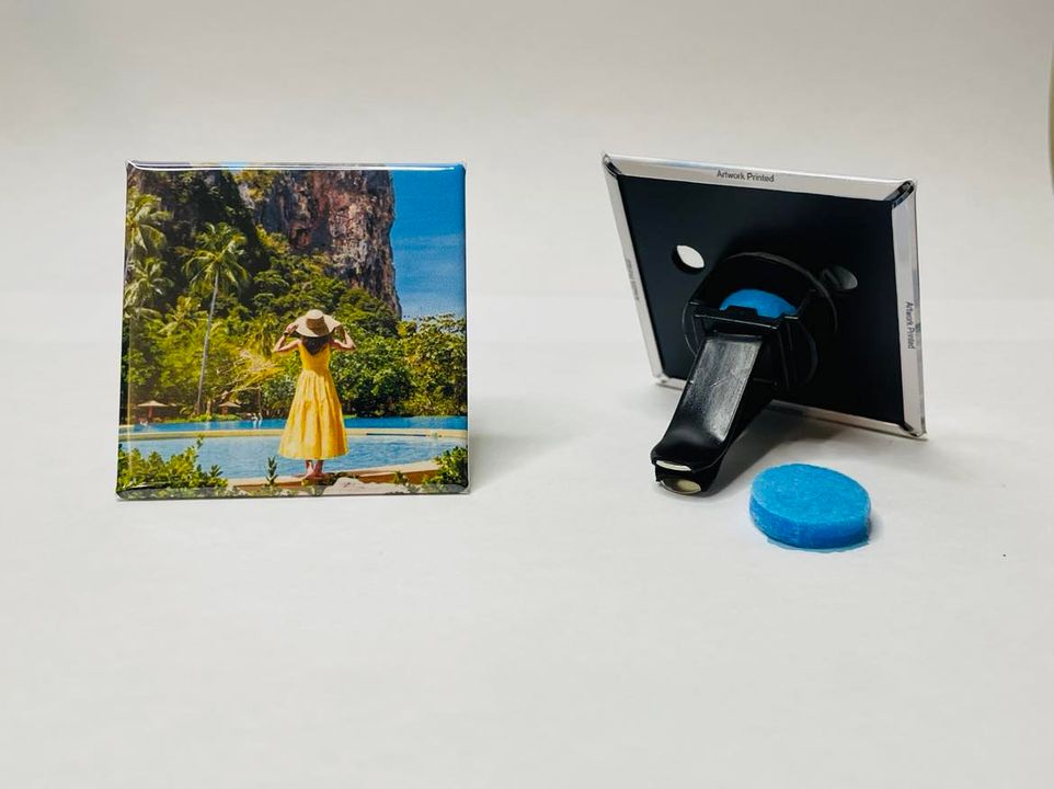 Custom 2x2 Photo Car Air Freshener Vent Clip (set of 2)