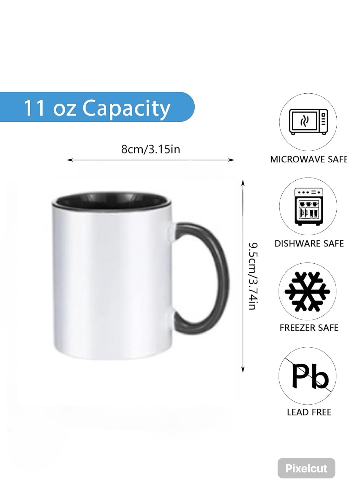 Personalized coffee mug (with full side by side photo or any design)