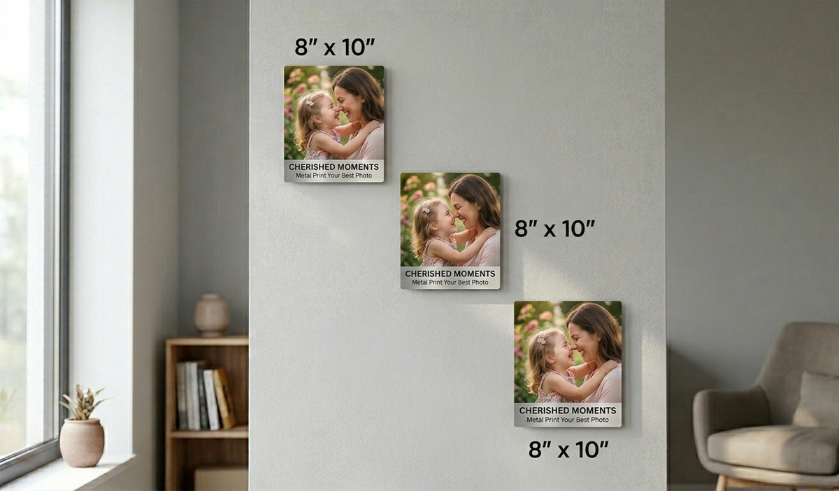 Mixtiles 6 pieces 8x10 Personalized safe wall magnetic metal print