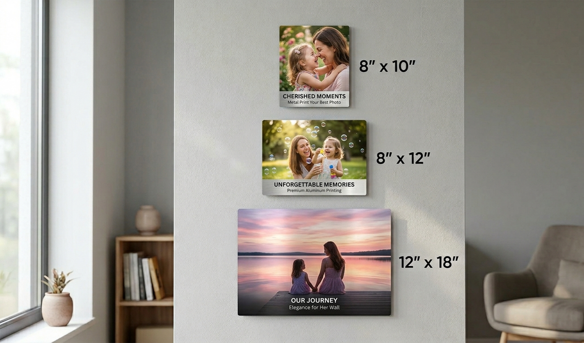Personalized safe wall magnetic metal prints