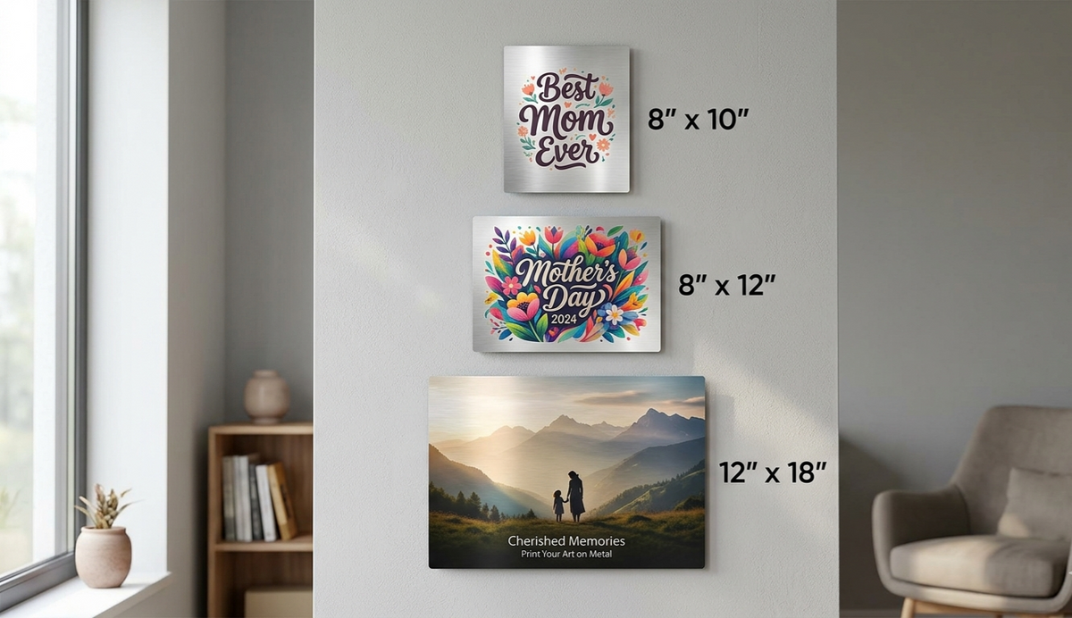 Personalized safe wall magnetic metal prints