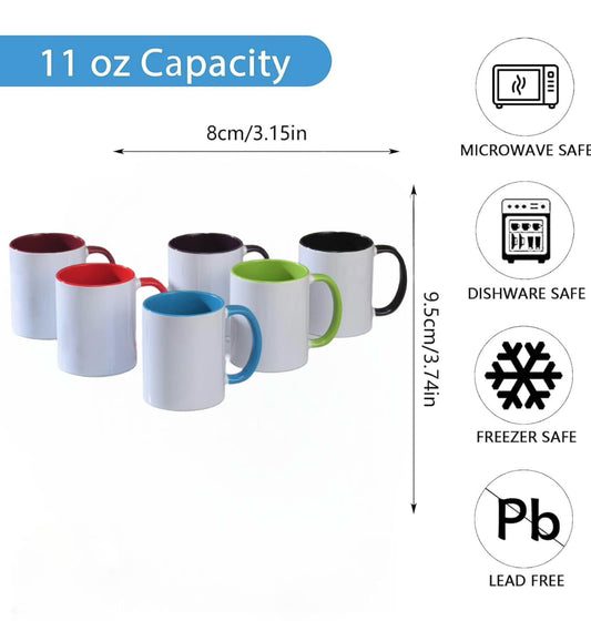 Personalized coffee mug (with full side by side photo or any design)