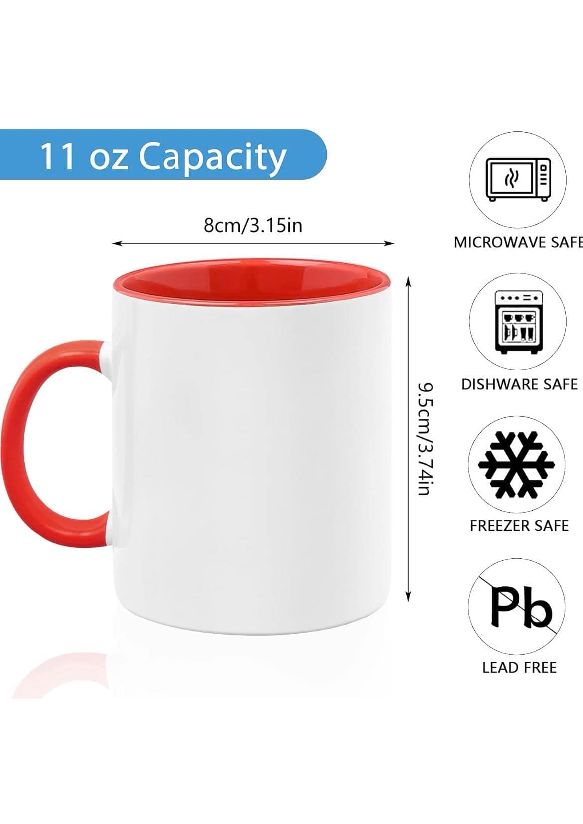 Personalized coffee mug (with full side by side photo or any design)