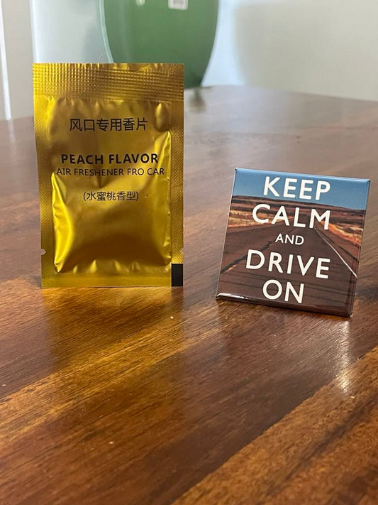 Car air freshener vent clip Keep calm and drive on