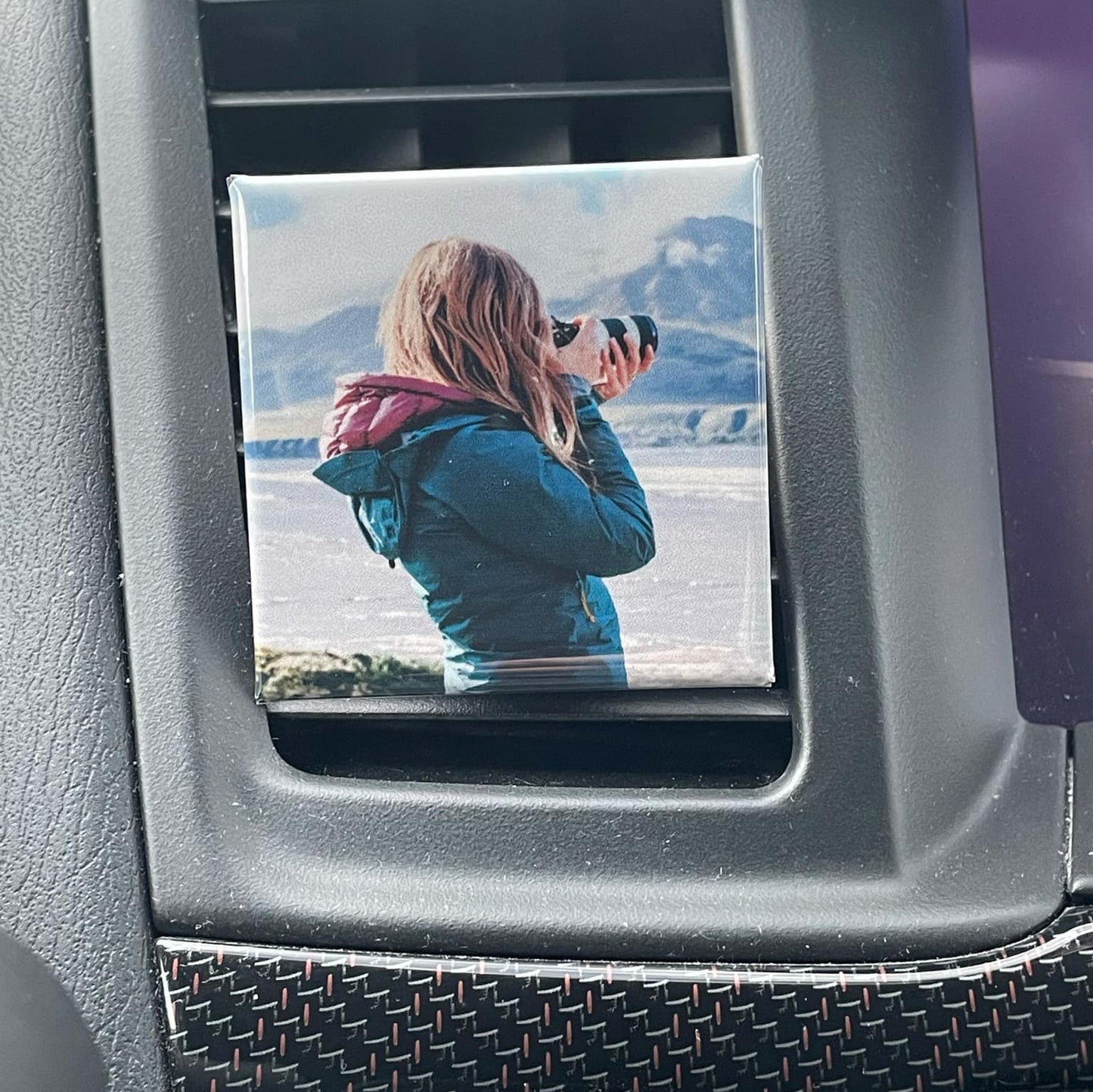 Custom 2x2 Photo Car Air Freshener Vent Clip (set of 2)