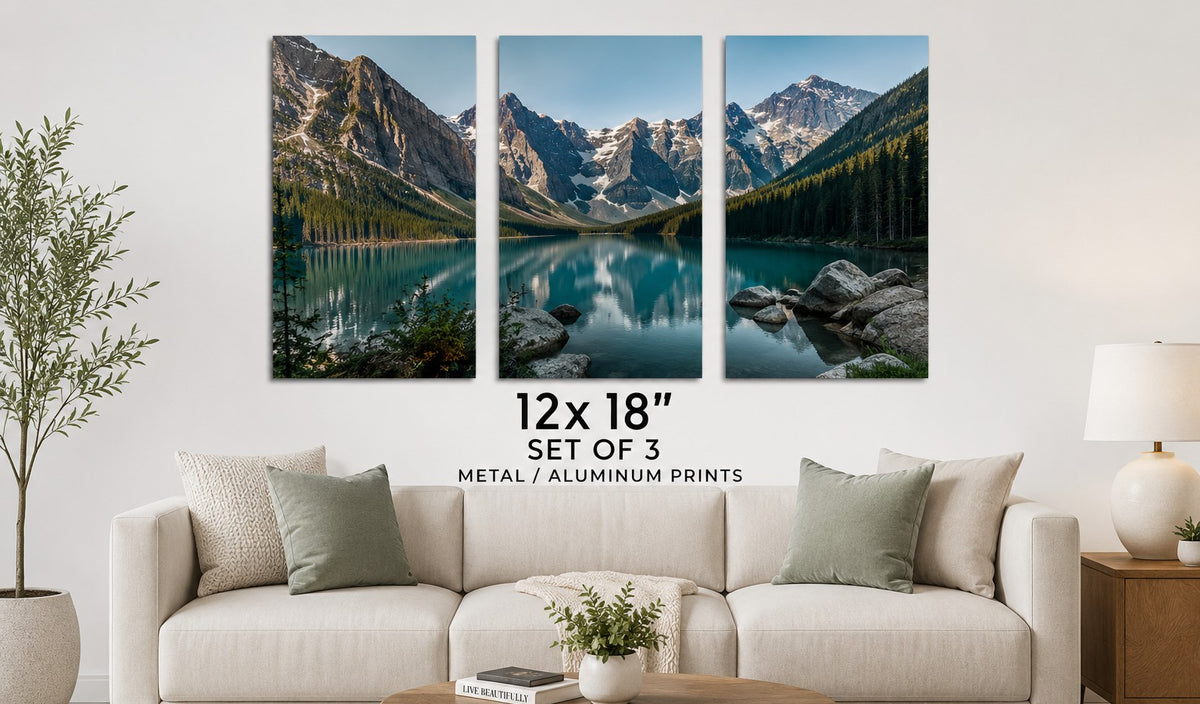 Mixtiles set of 3 Personalized safe wall magnetic metal prints (12x18inch )