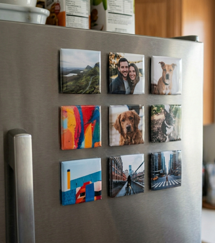 Custom 2x2 Photo Magnet – Personalized Fridge Memory Gift